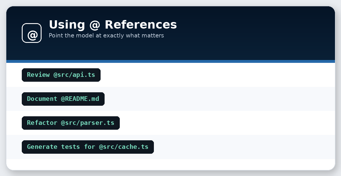 Using @References