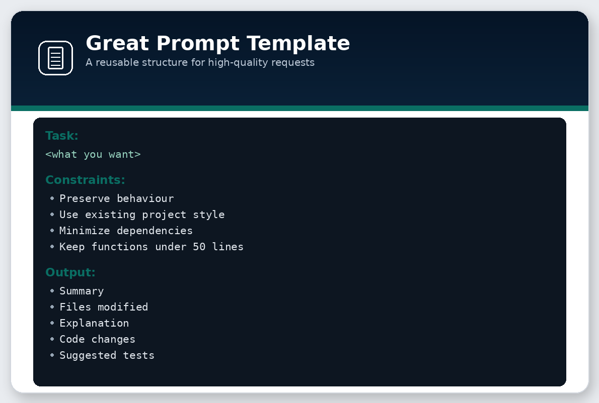 Great Prompt Template