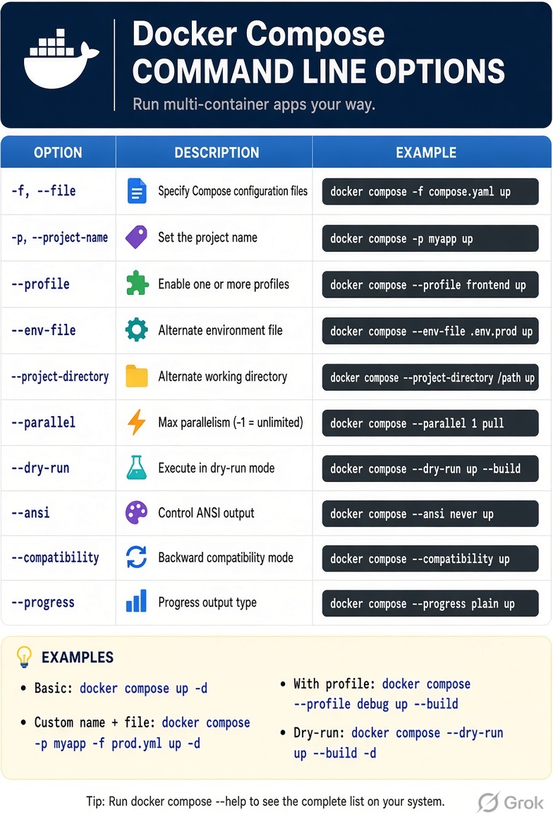 Docker Compose Command Line Options
